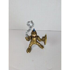 Vintage Fisher Price 1994 Gold Knight Warrior with Shield Spiked Balls Figure